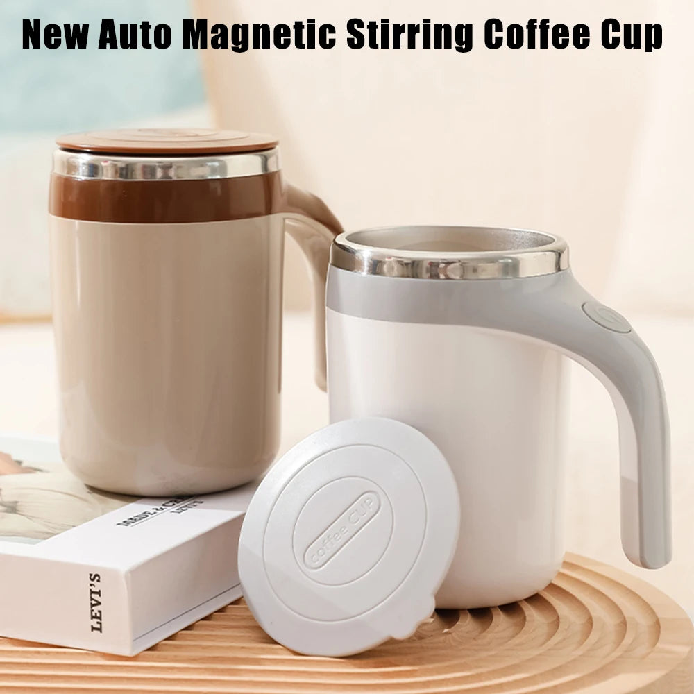 Coffee Milk Mixing Cup Magnetic Rotating Blender Auto Stirring Cup New Lazy Smart Mixer Warmer Bottle Mark Cup USB Charging