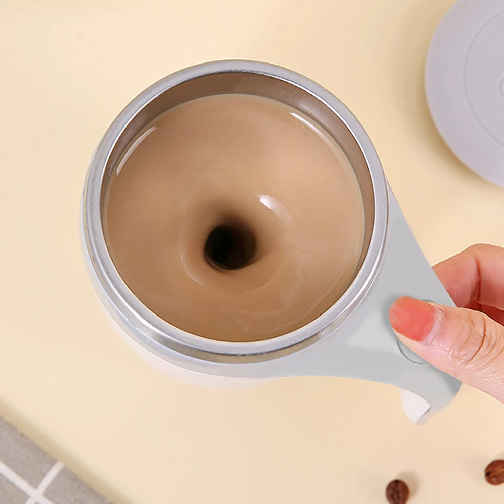 Coffee Milk Mixing Cup Magnetic Rotating Blender Auto Stirring Cup New Lazy Smart Mixer Warmer Bottle Mark Cup USB Charging