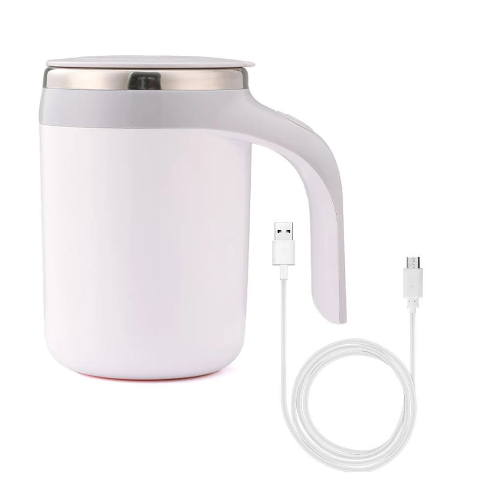 Coffee Milk Mixing Cup Magnetic Rotating Blender Auto Stirring Cup New Lazy Smart Mixer Warmer Bottle Mark Cup USB Charging