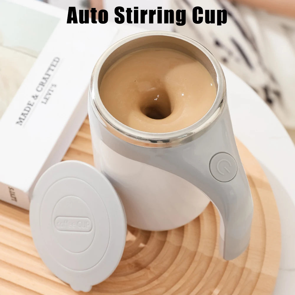 Coffee Milk Mixing Cup Magnetic Rotating Blender Auto Stirring Cup New Lazy Smart Mixer Warmer Bottle Mark Cup USB Charging