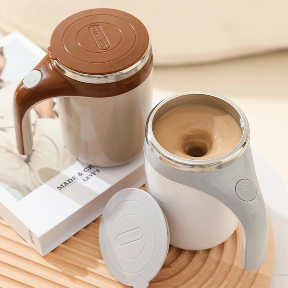 Coffee Milk Mixing Cup Magnetic Rotating Blender Auto Stirring Cup New Lazy Smart Mixer Warmer Bottle Mark Cup USB Charging