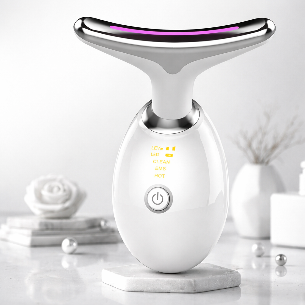 EMS Thermal Neck Lifting And Tighten Massager Electric Microcurrent Wrinkle Remover