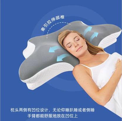 Hot Design Back & Side Sleeper Neck Support Pillows for Bed, Memory Foam Neck Cervical Orthopedic Pillow for Sleeping