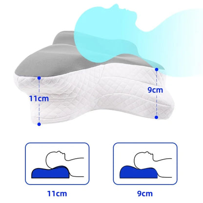 Hot Design Back & Side Sleeper Neck Support Pillows for Bed, Memory Foam Neck Cervical Orthopedic Pillow for Sleeping