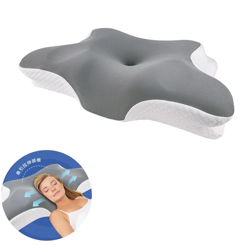 Hot Design Back & Side Sleeper Neck Support Pillows for Bed, Memory Foam Neck Cervical Orthopedic Pillow for Sleeping