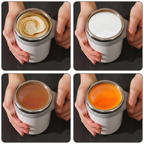 Coffee Milk Mixing Cup Magnetic Rotating Blender Auto Stirring Cup New Lazy Smart Mixer Warmer Bottle Mark Cup USB Charging